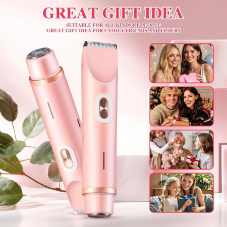 Rechargeable 2 in 1 Electric Dual Head Shaver And Body Hair Trimmer